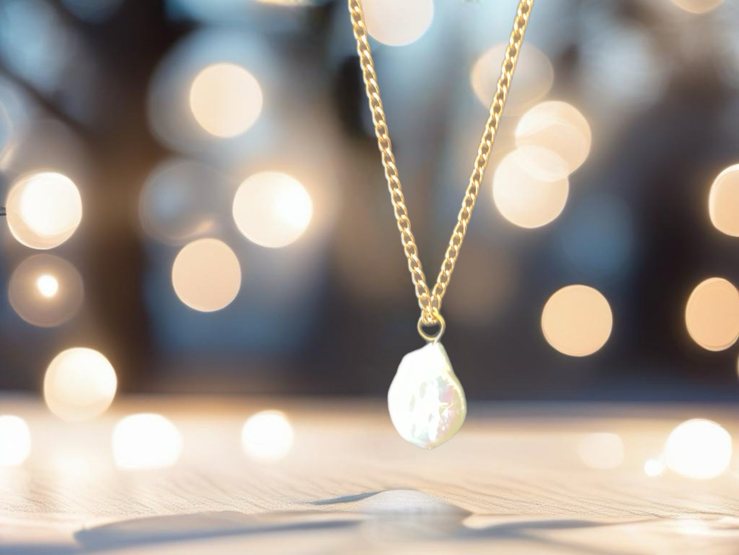 Gold and Freshwater Pearl necklace