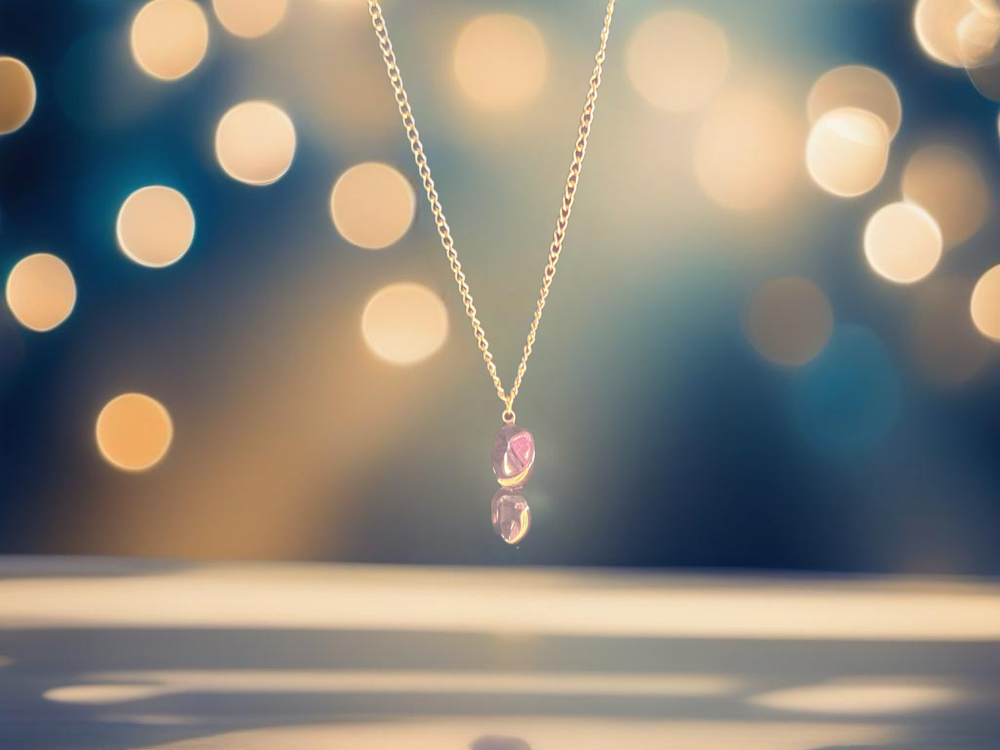 Gold with Purple Crystal necklace