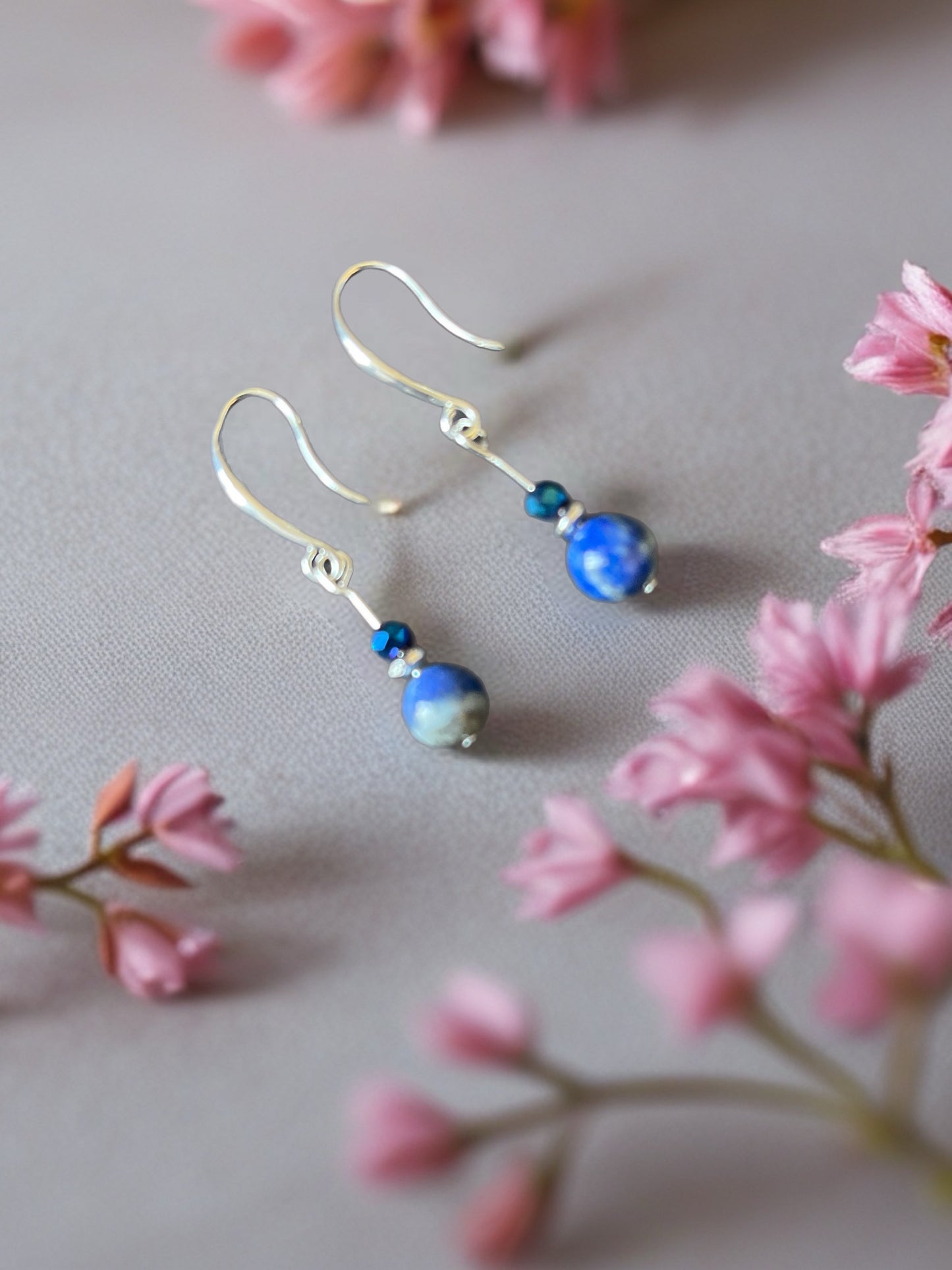 Blue Lapis Silver earrings