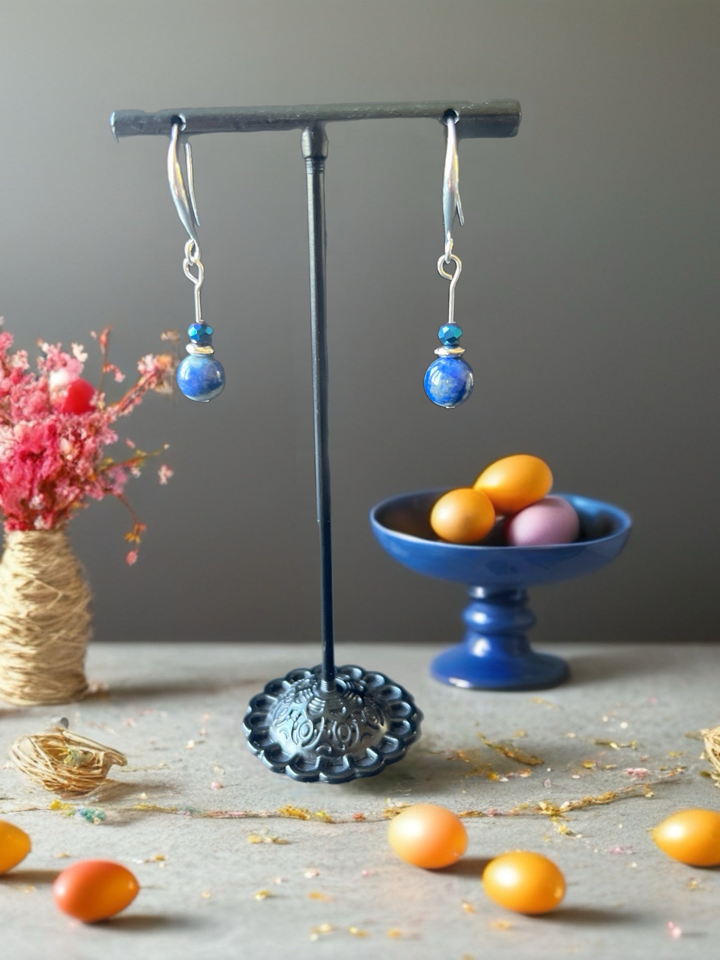 Blue Lapis Silver earrings