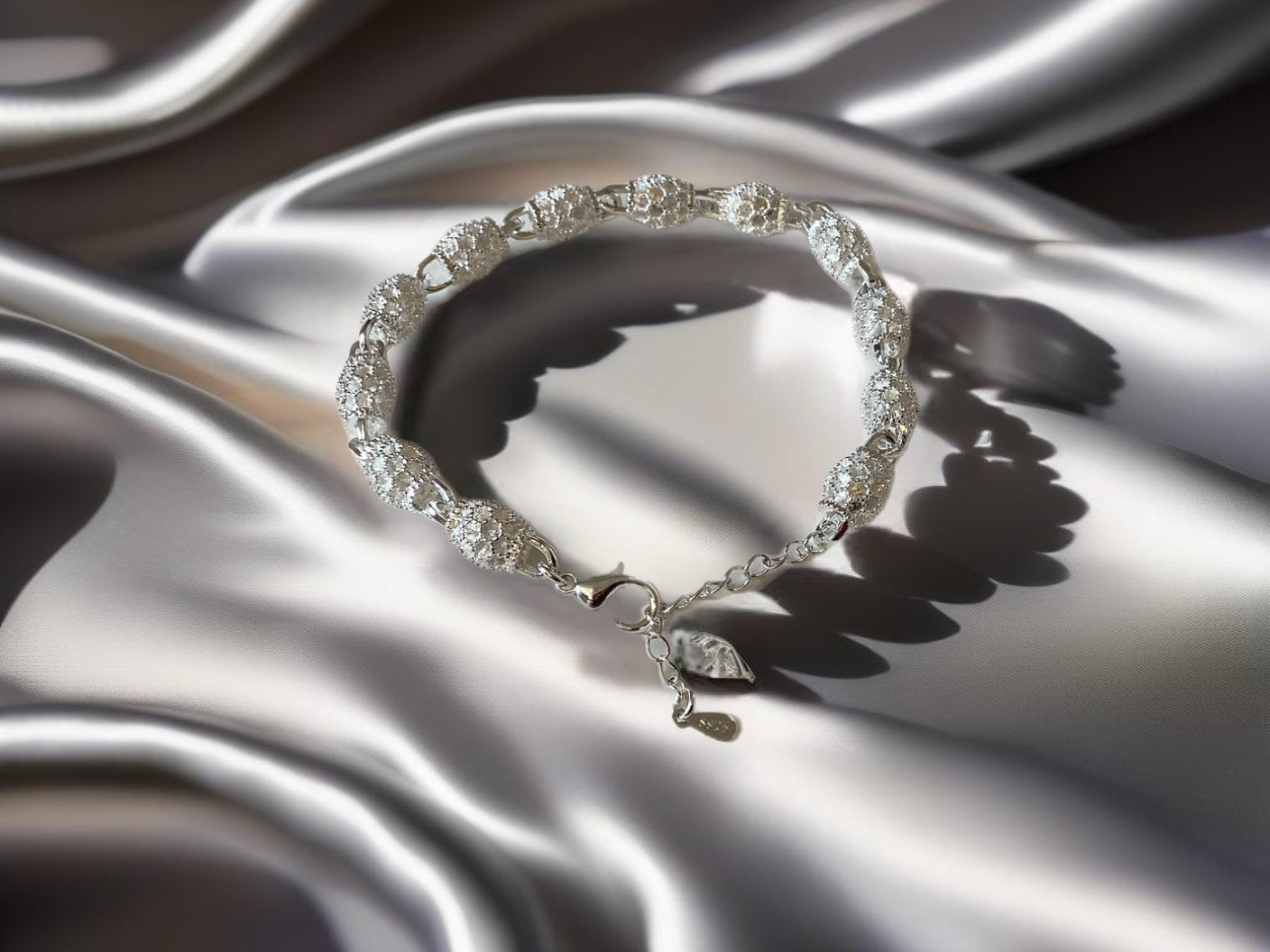 Sterling Silver barrel bracelet