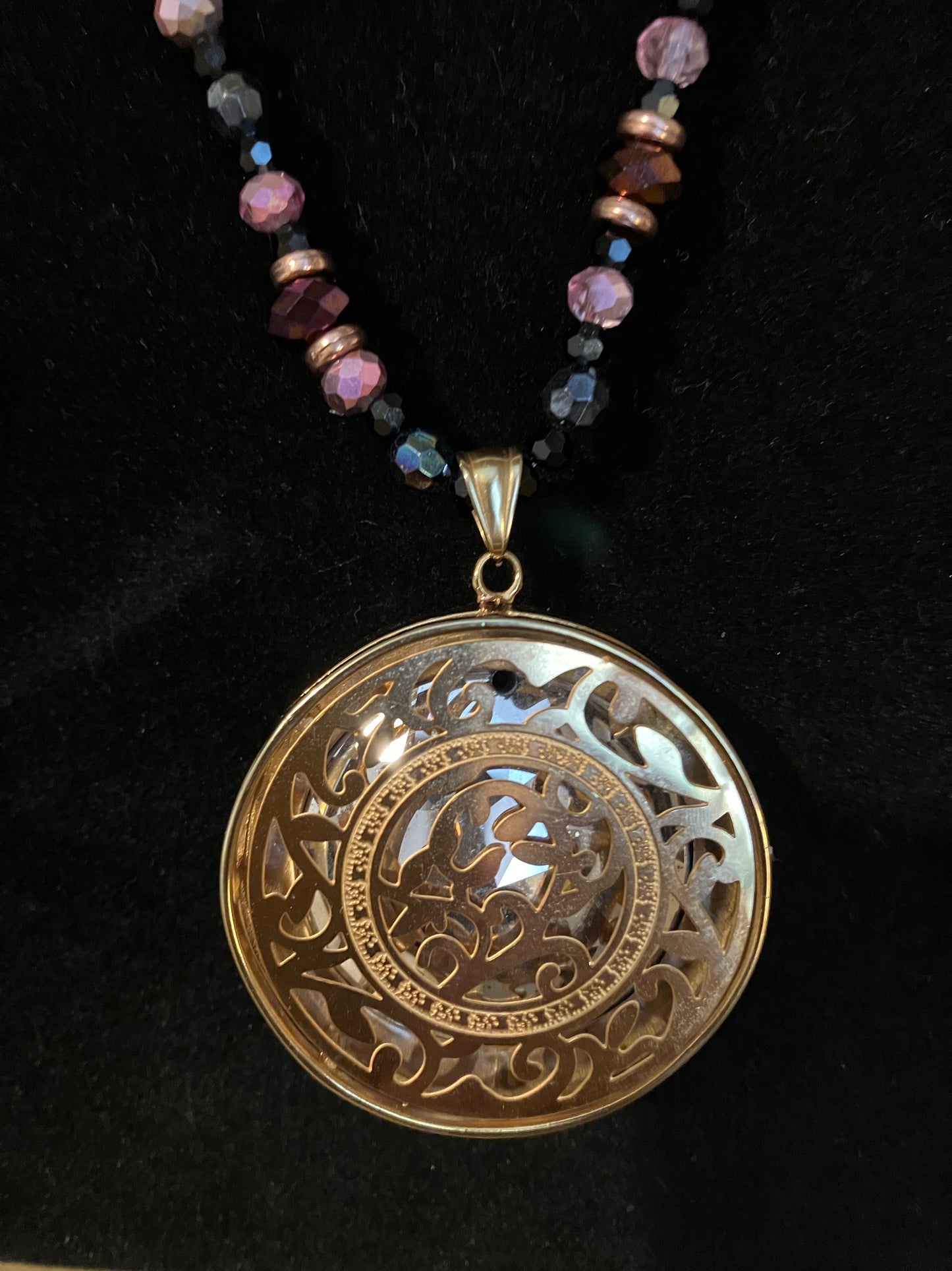 Vintage Rainbow Crystal Necklace