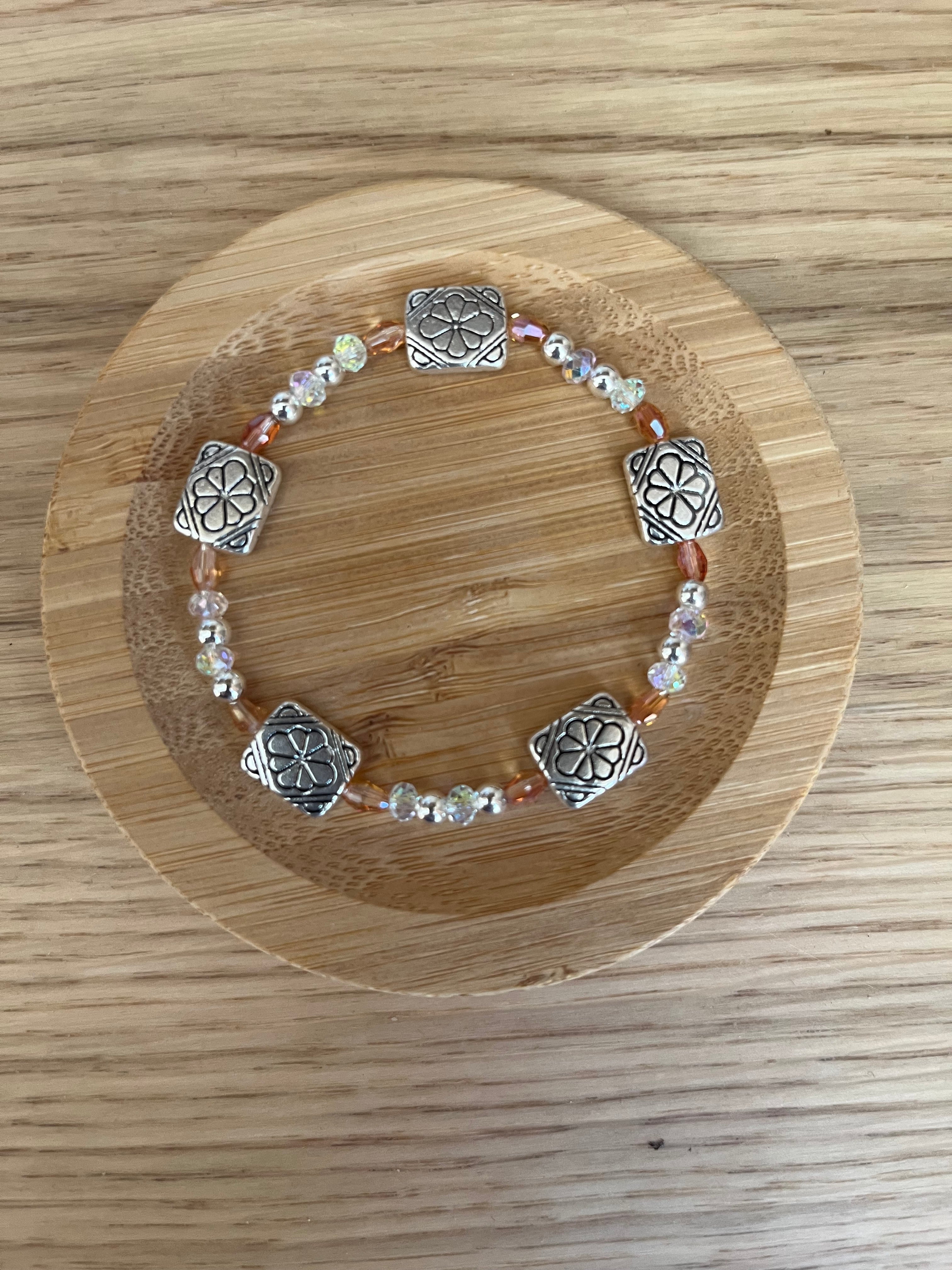 Austrian Crystal double hot row bracelet.