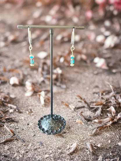 Turquoise Crystal earrings