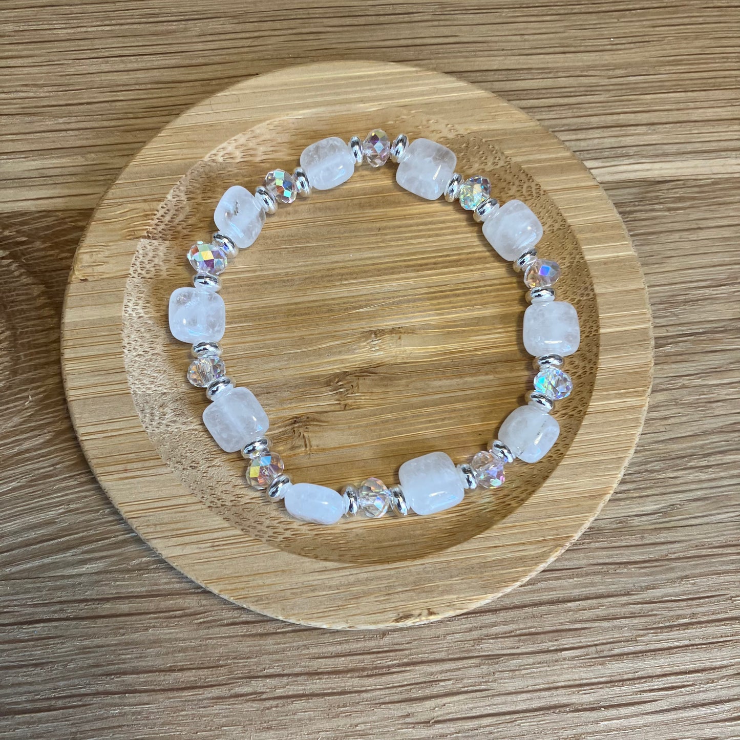 Opalite and Austrian Crystal Bracelet